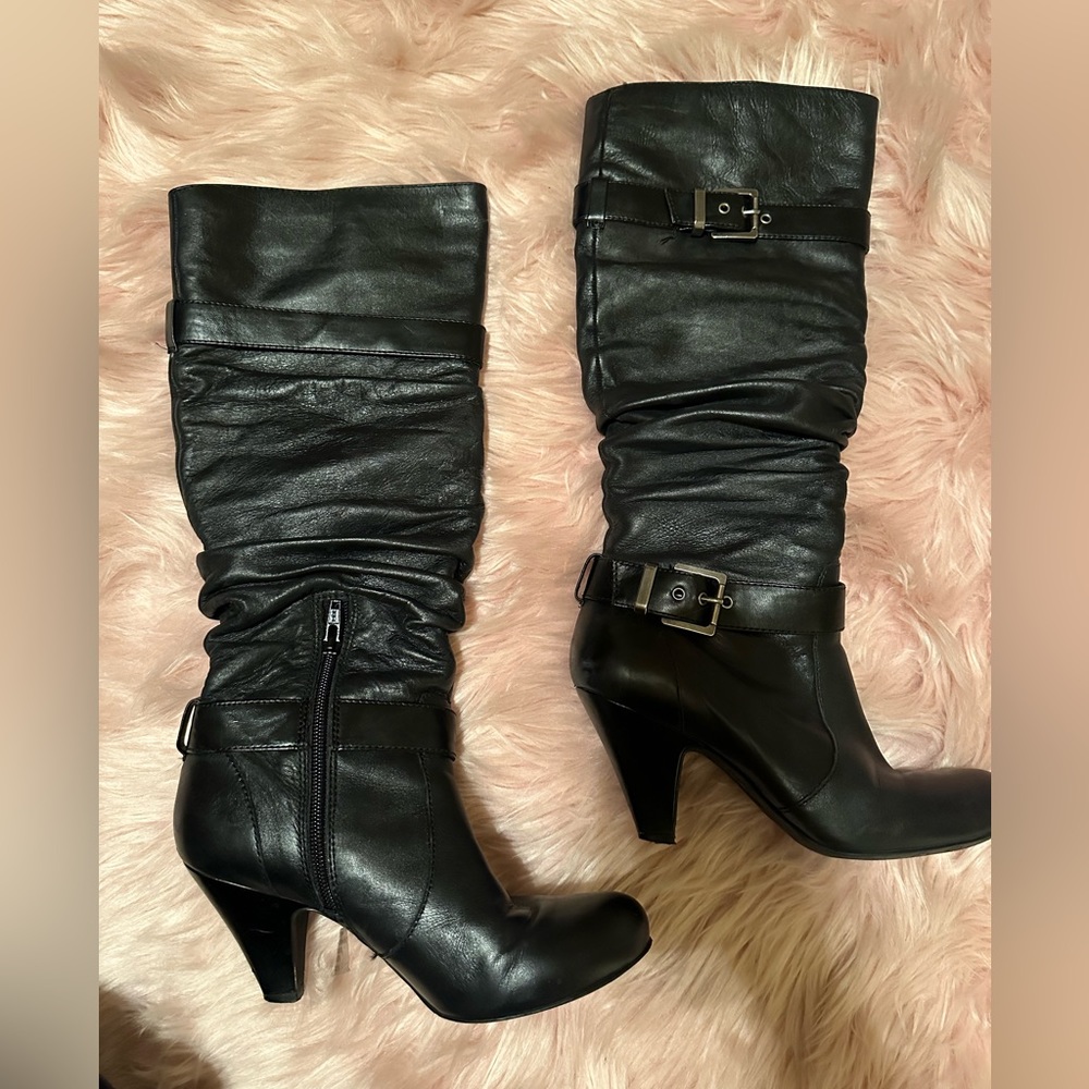 Jessica Simpson Black Leather Boots